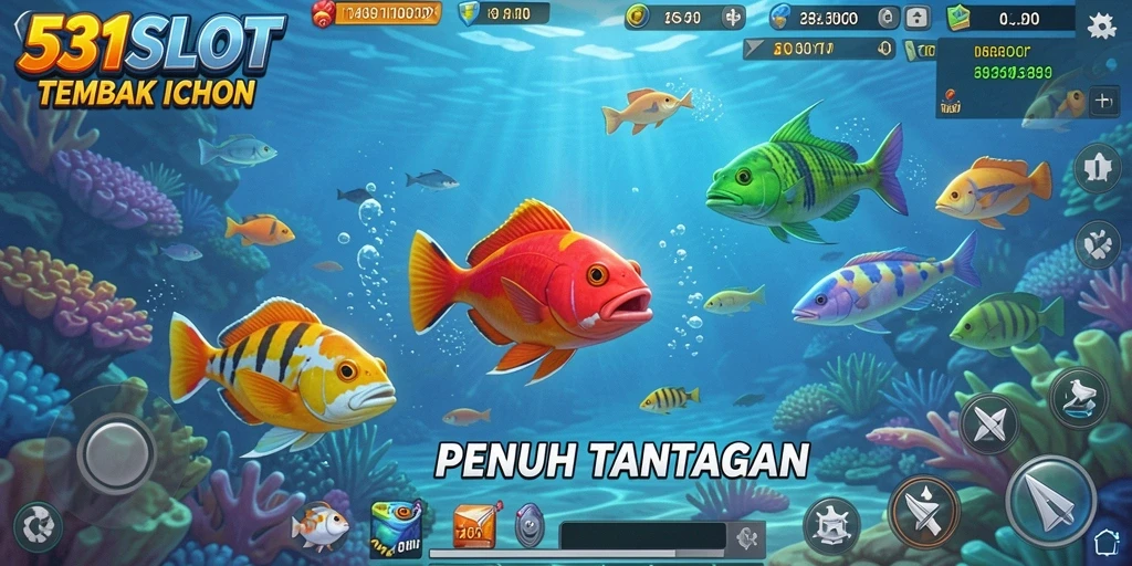 Tampilan gameplay menembak ikan di 531SLOT yang penuh aksi.