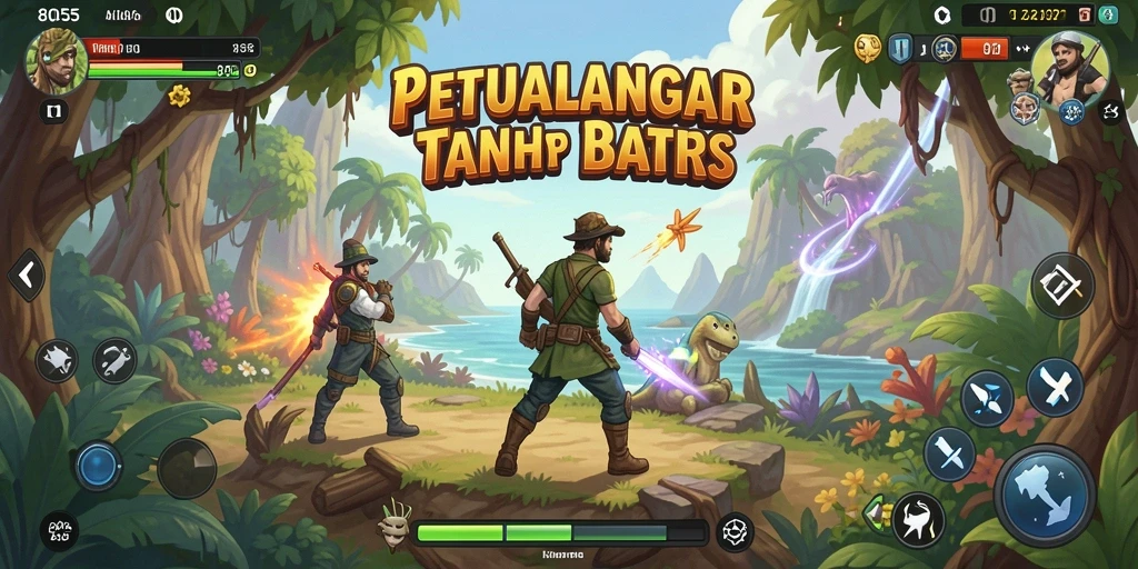 Tampilan gameplay 8055 yang menampilkan aksi petualangan yang mendebarkan.