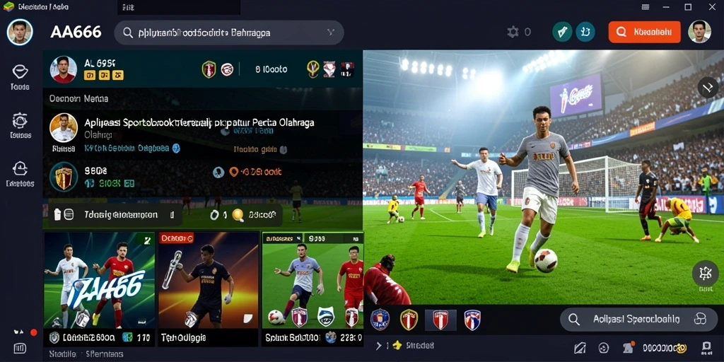Tampilan gameplay AA666 menampilkan berbagai pilihan olahraga untuk taruhan.