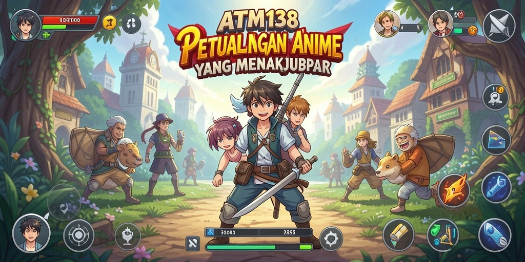 Screenshot utama dari ATM138 menampilkan aksi gameplay yang seru dan karakter Anime.