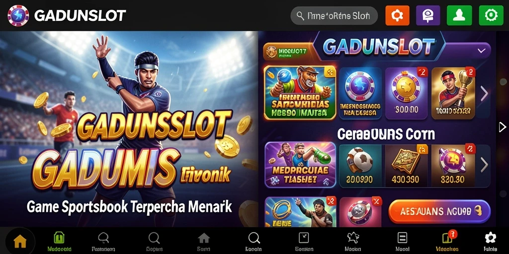 Tampilan antarmuka pengguna GADUNSLOT yang menarik saat bermain Sportsbook.