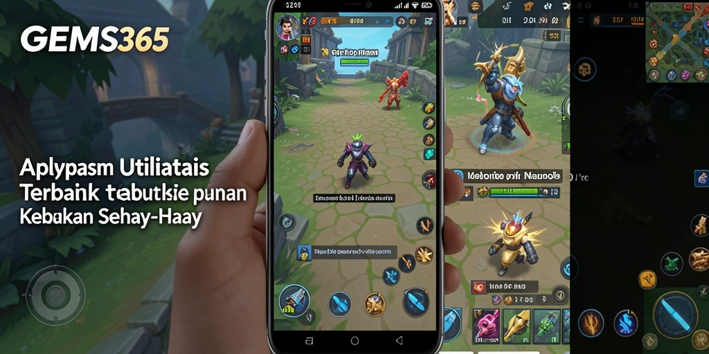 Screenshot utama GEMS365 menampilkan antarmuka yang ramah pengguna.
