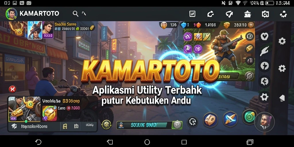 Antarmuka sederhana dan intuitif KAMARTOTO dalam aplikasi Utility.
