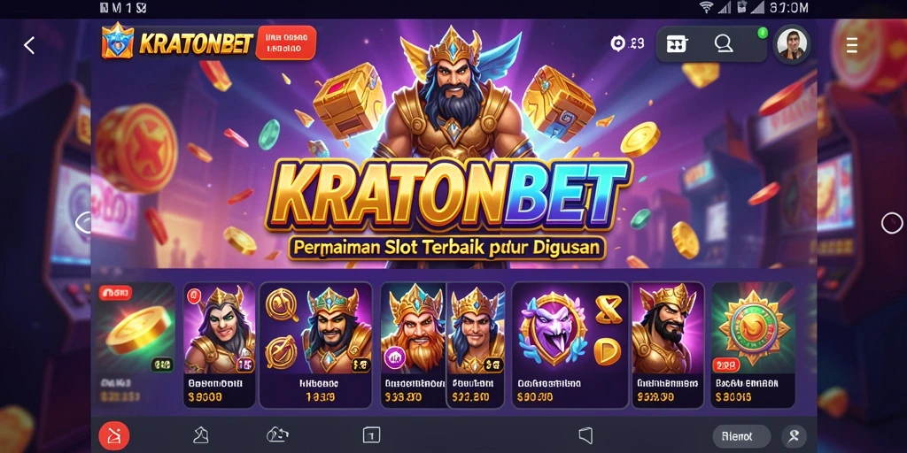 Tampilan antarmuka bermain Slot yang menarik di KRATONBET.