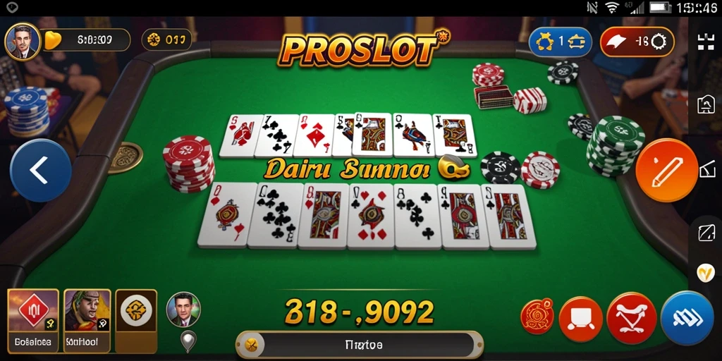 Tampilan gameplay seru dengan nuansa permainan Domino.