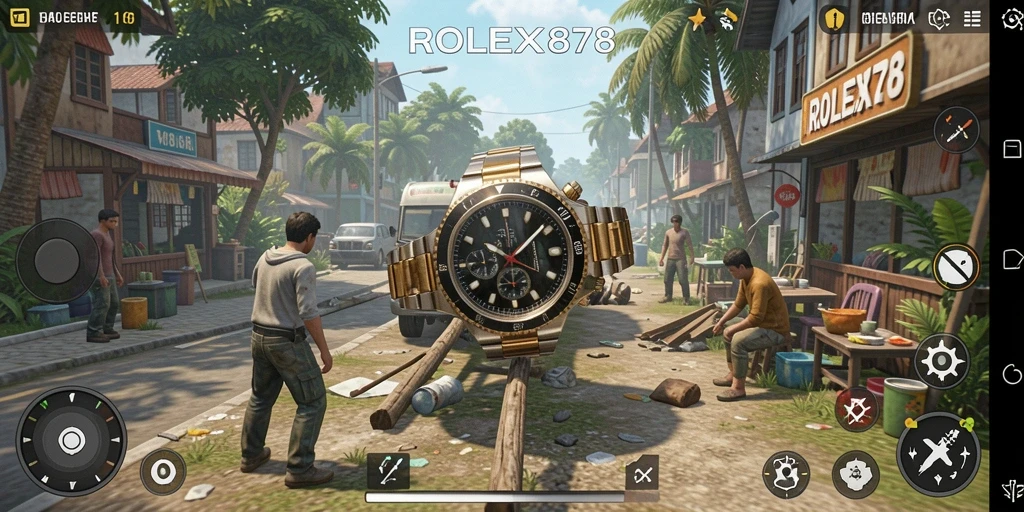 Screenshot gameplay ROLEX878 yang memperlihatkan interaksi karakter.