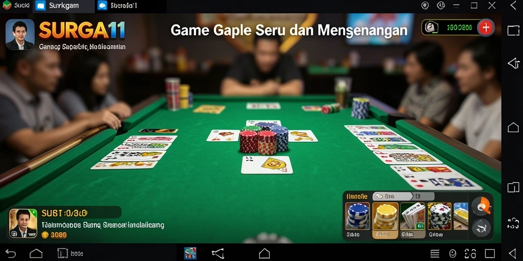 Tampilan gameplay seru dari game Gaple SURGA11.